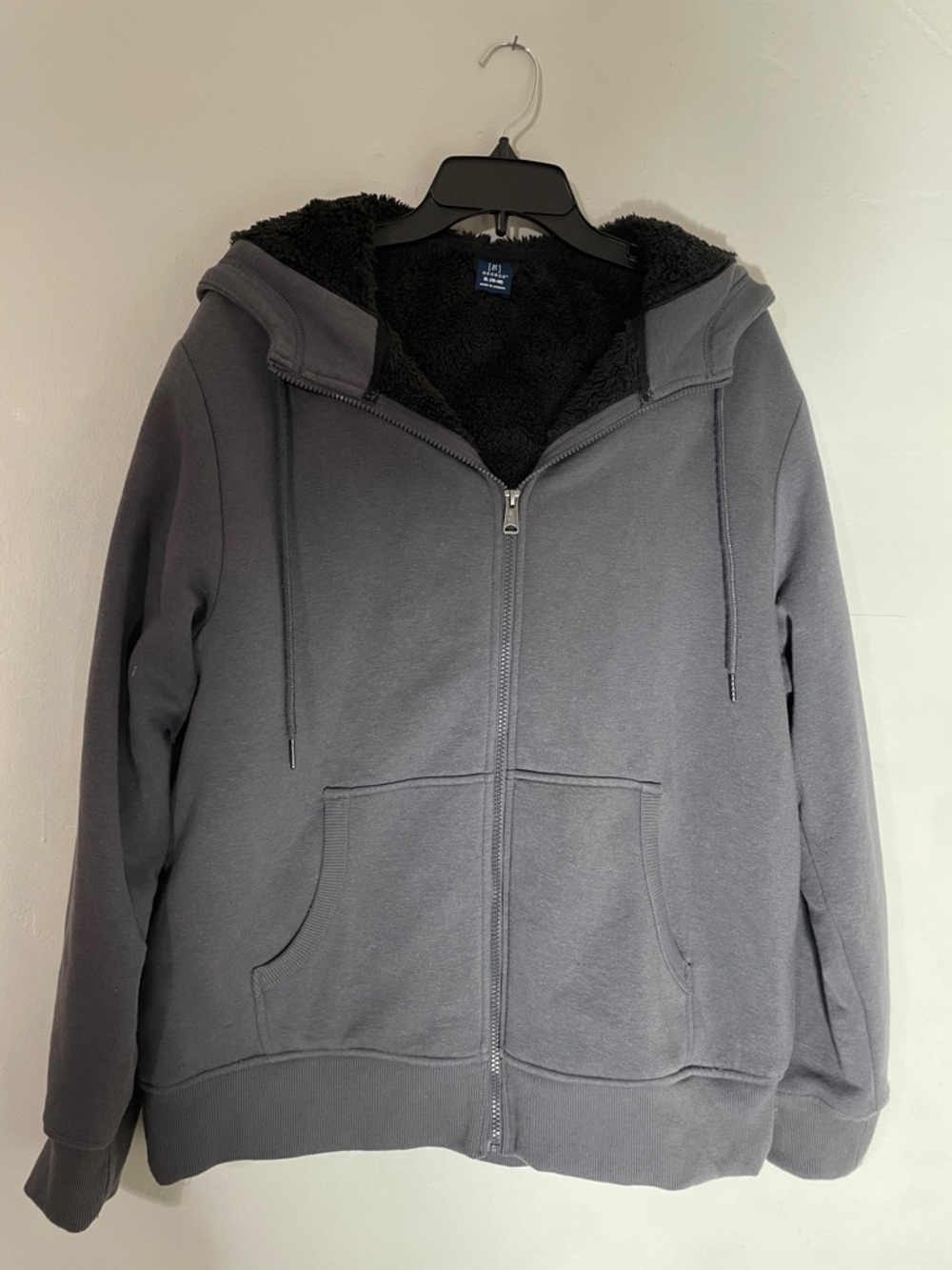 George Gray Faux Sherpa-Lined Zip Hoodie XL